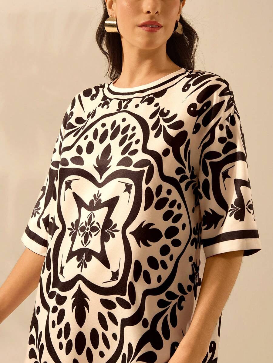 Mabel | Tuniek met split - Boho stijl