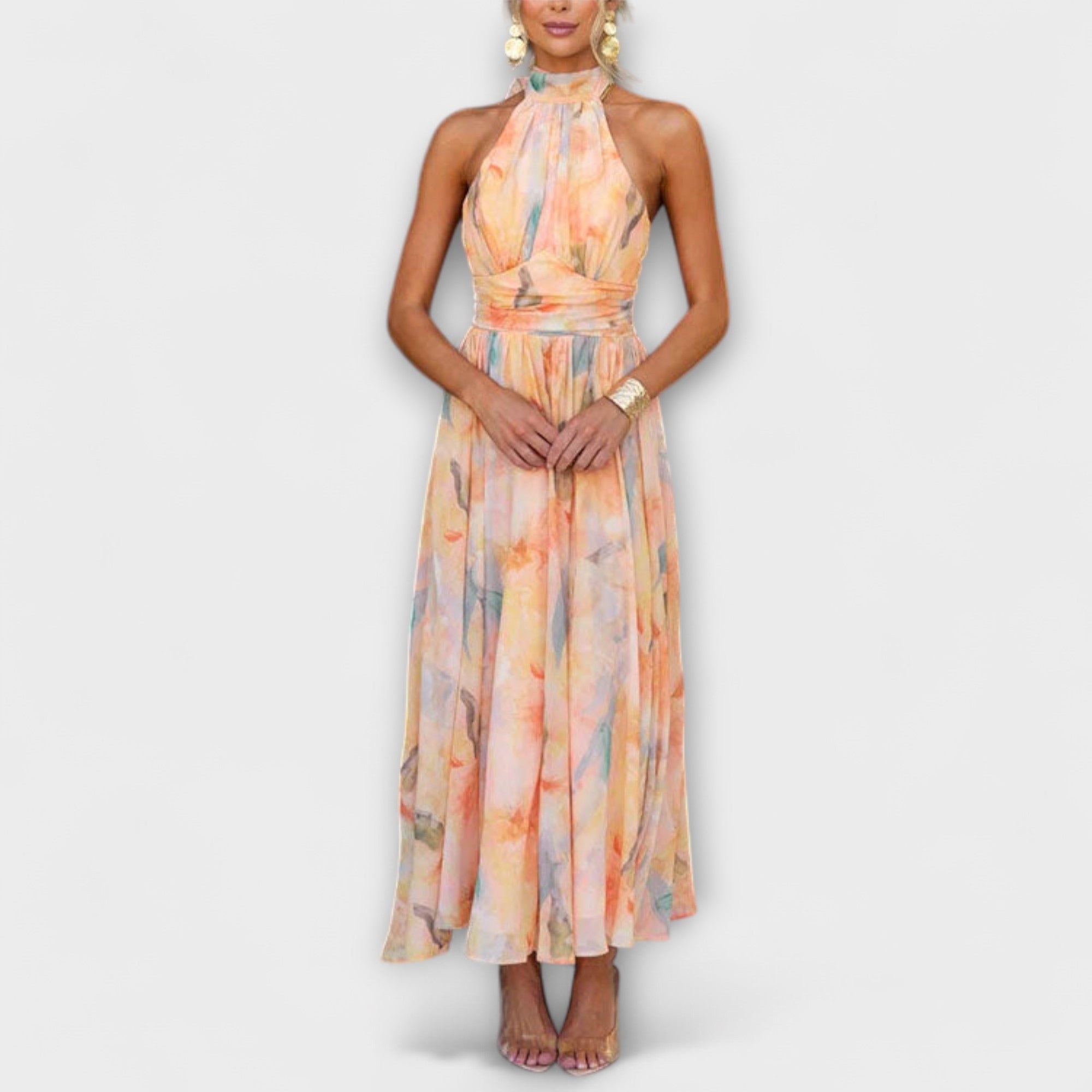 Klara | Maxi-jurk met halternek