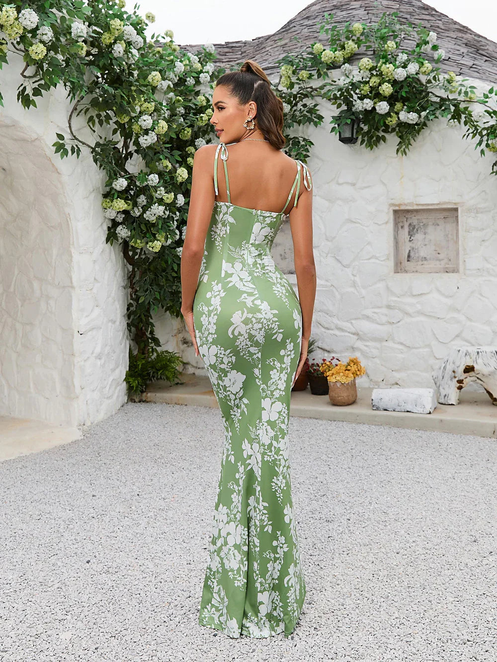 Leah | Jurk met strakke taille en bloemenprint
