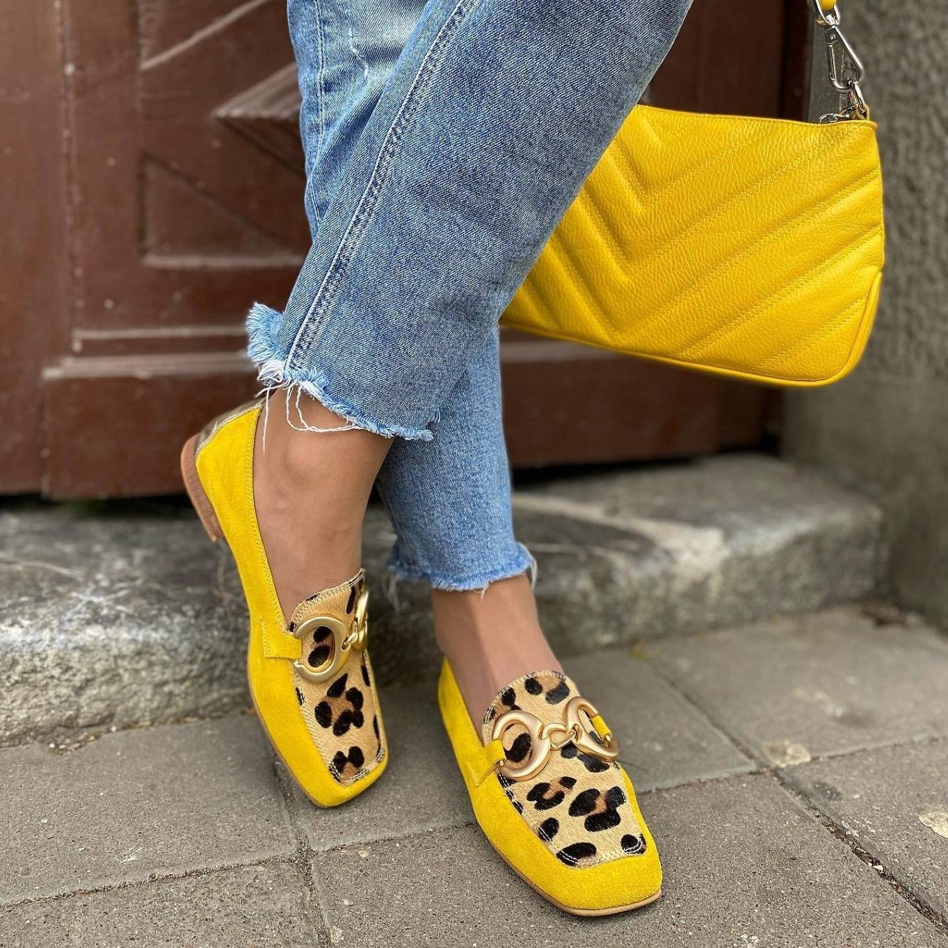 Shari | Bit loafers with leopard detail