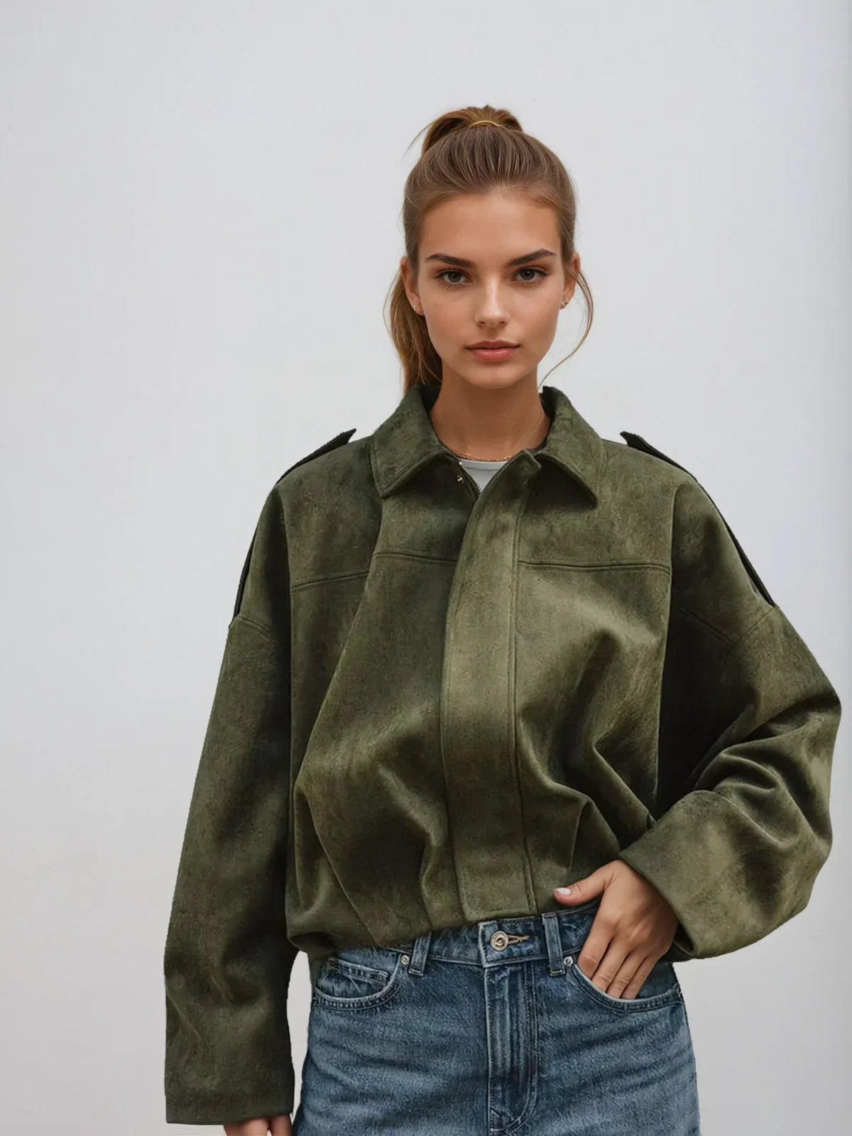 Sirle | Pilot jacket with batwing sleeves