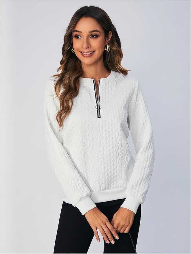 Fanni | Knit jumper with half zip