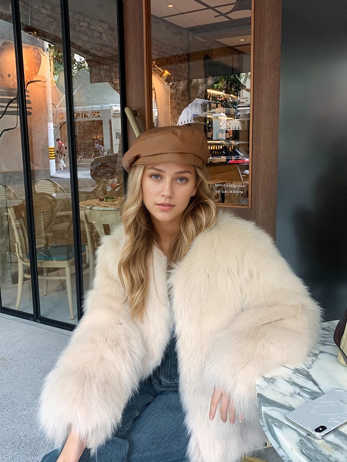 Sylvia | Faux fur jacket