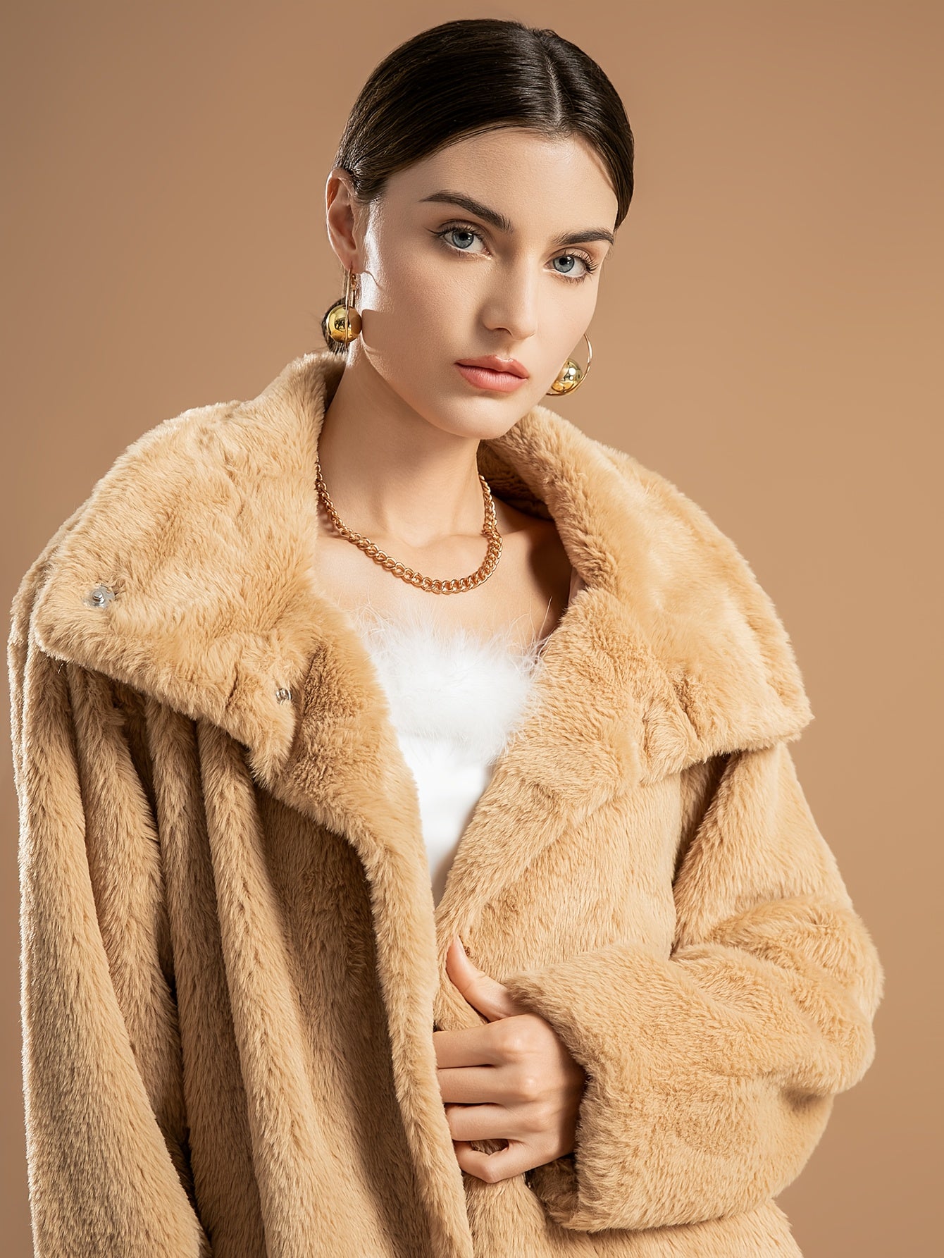 Sare | Teddy coat with shawl collar