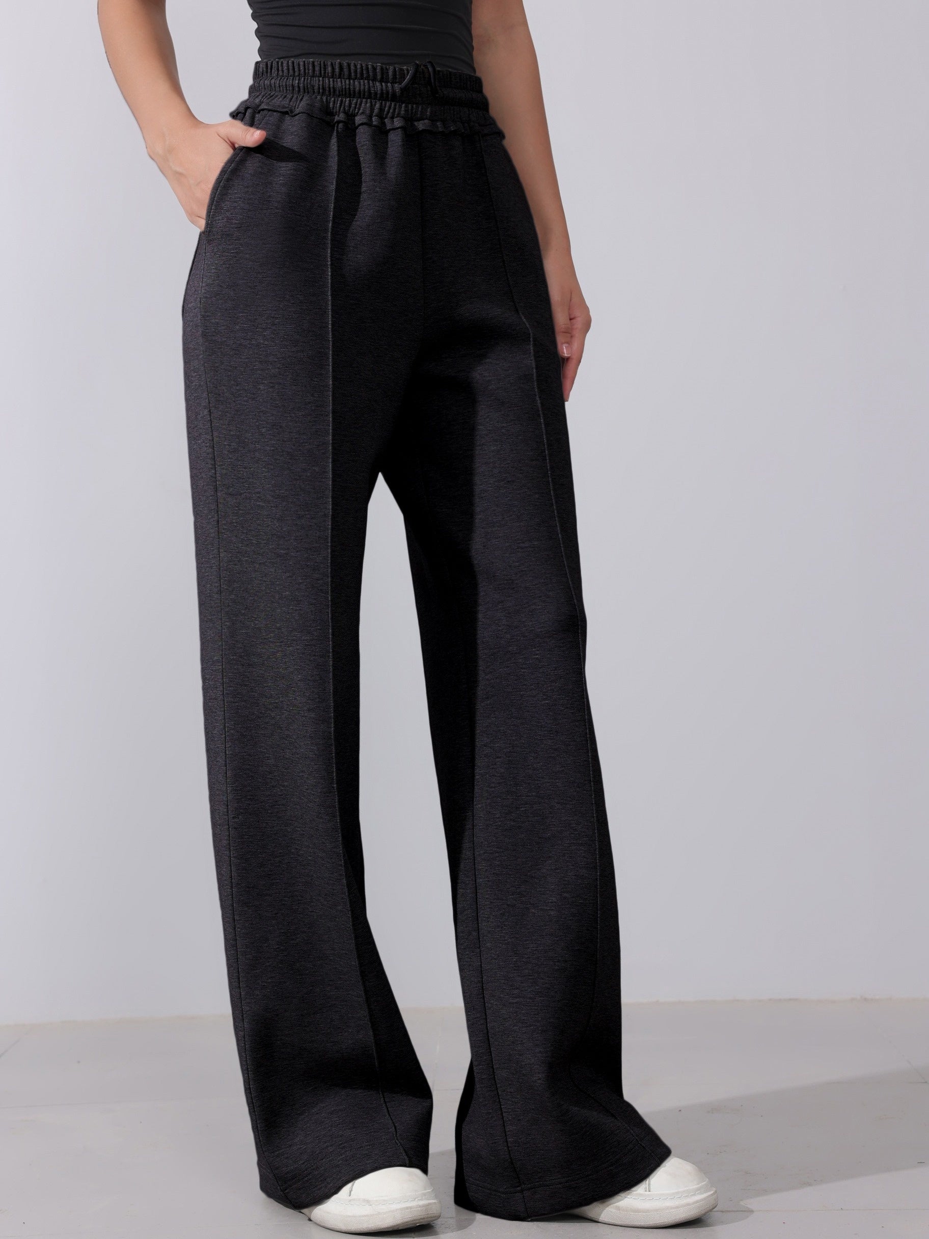 Anicia | Casual cotton pintuck trousers