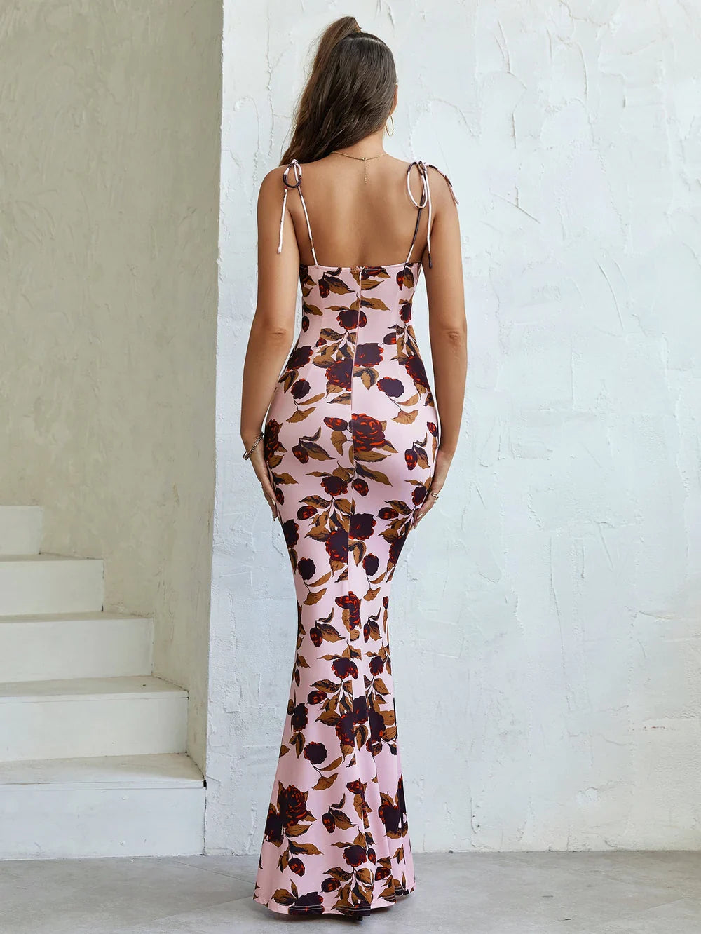 Leah | Jurk met strakke taille en bloemenprint