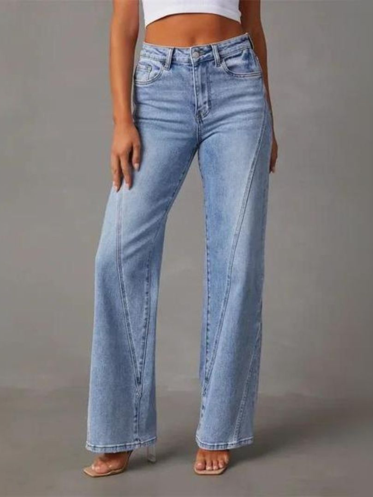 Blue vintage flaired jeans