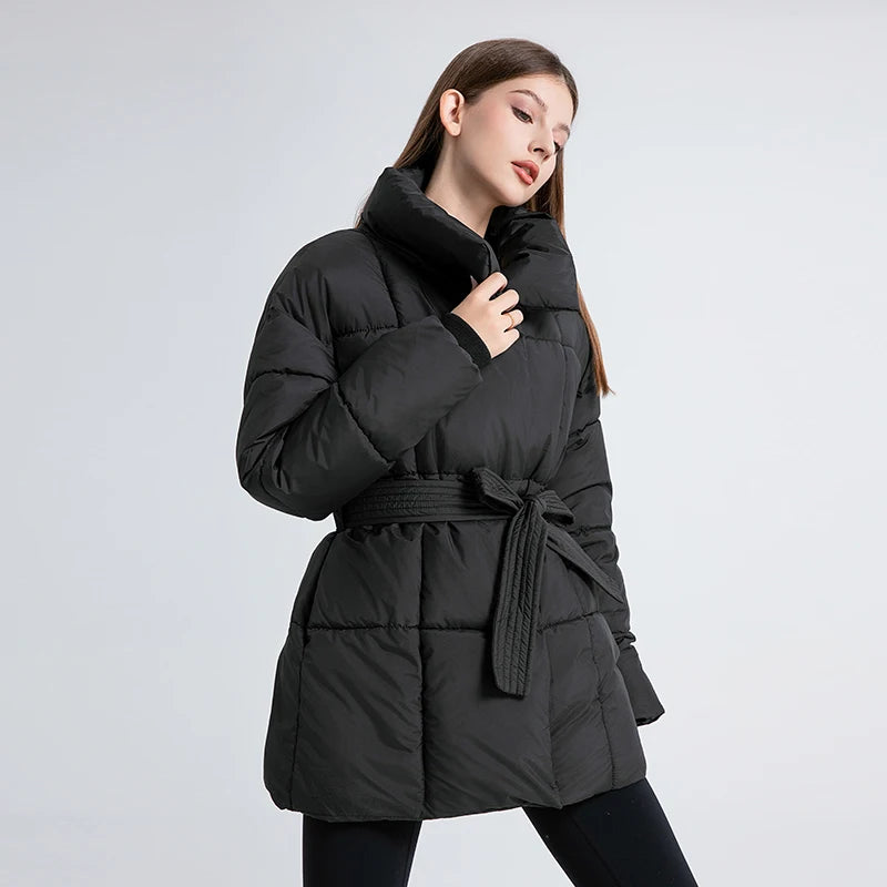 Cleo | Black belted parka