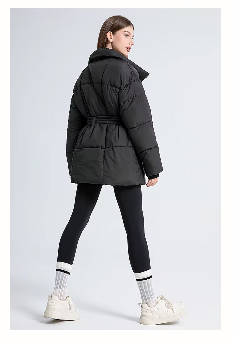 Cleo | Black belted parka