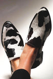Cow elegant Loafers with a Small Heel