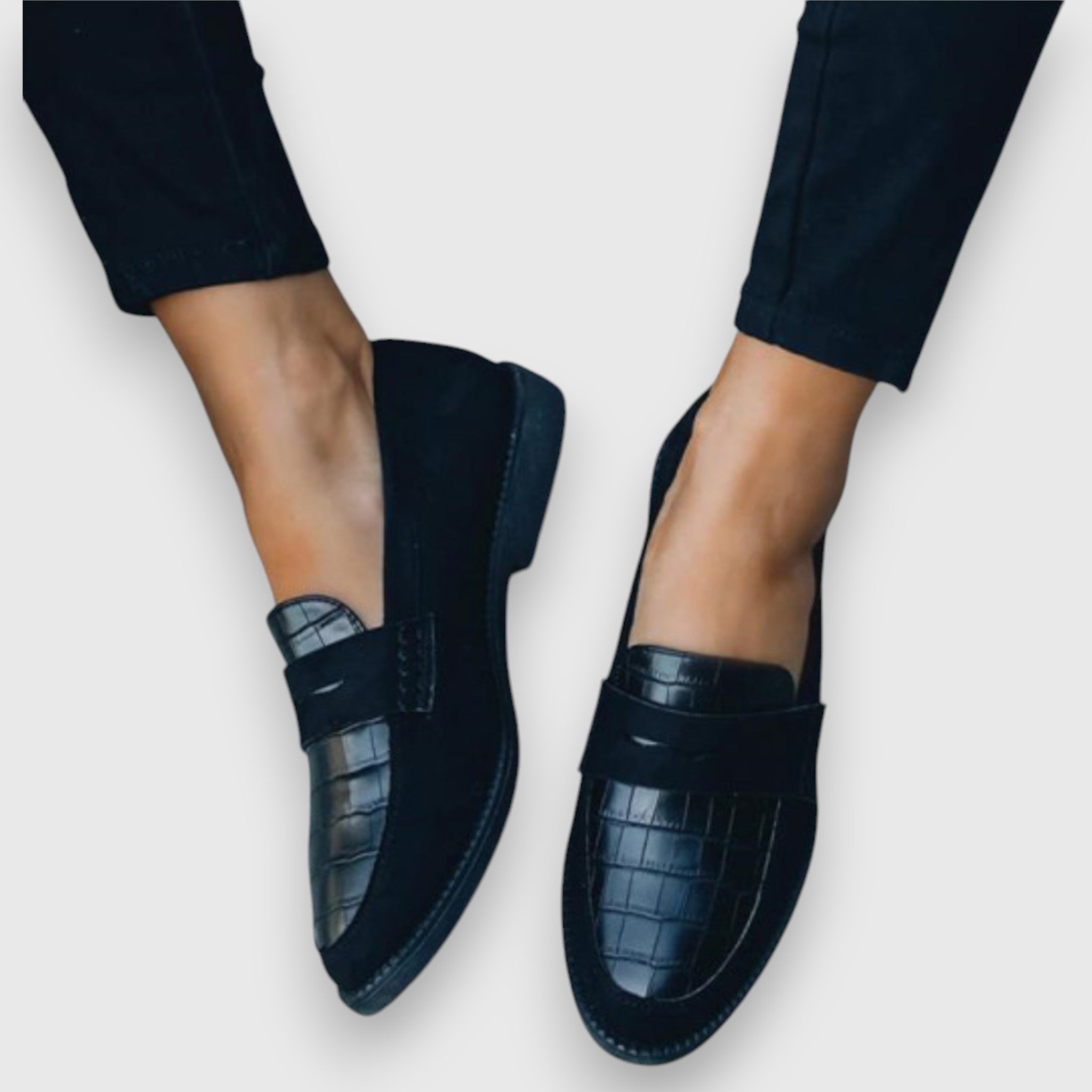 Black soft-Lined Loafers