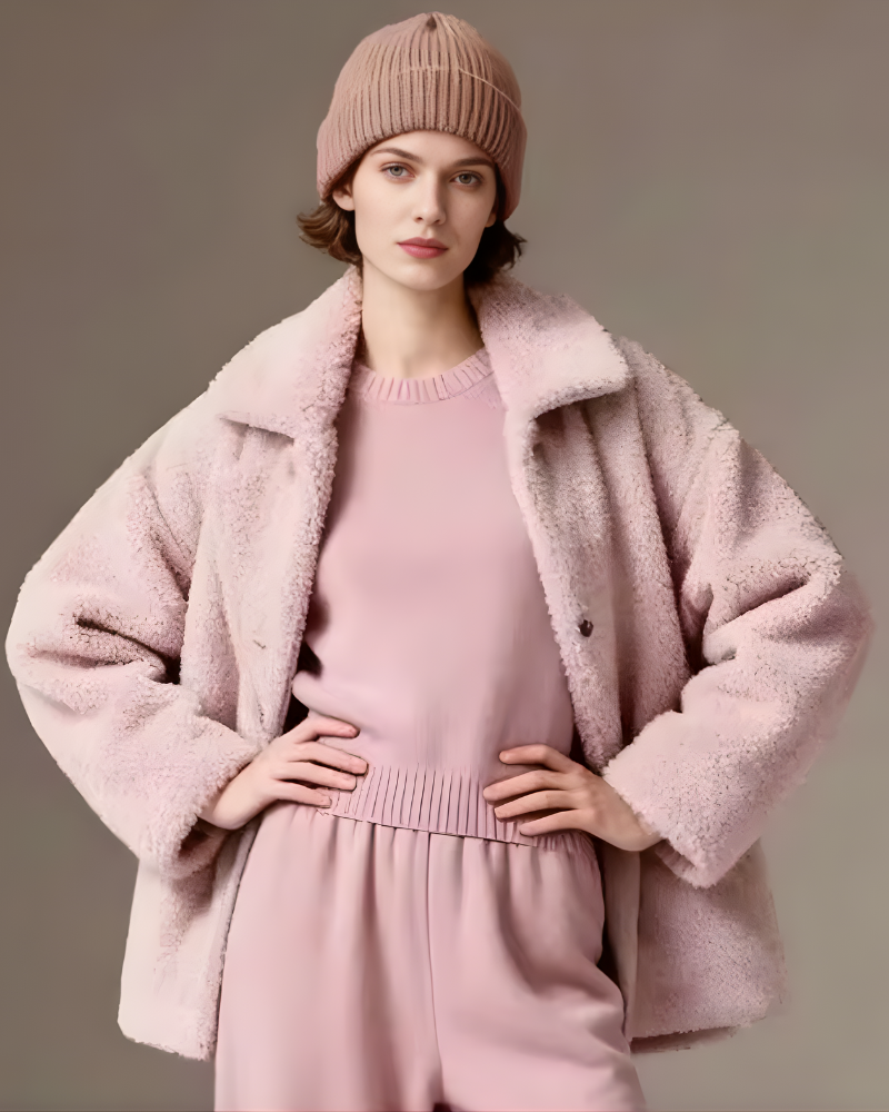 Shari | Pink fleece jacket
