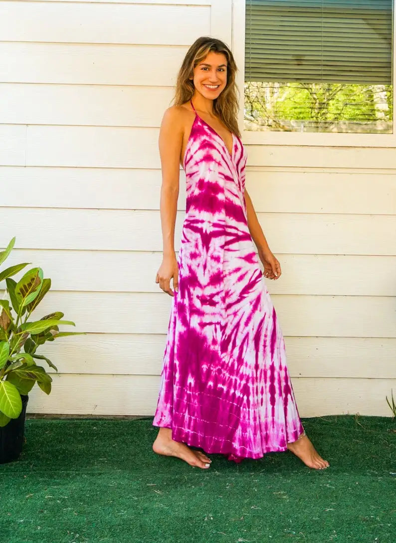 Purple Breeze | Tie-dye maxi dress