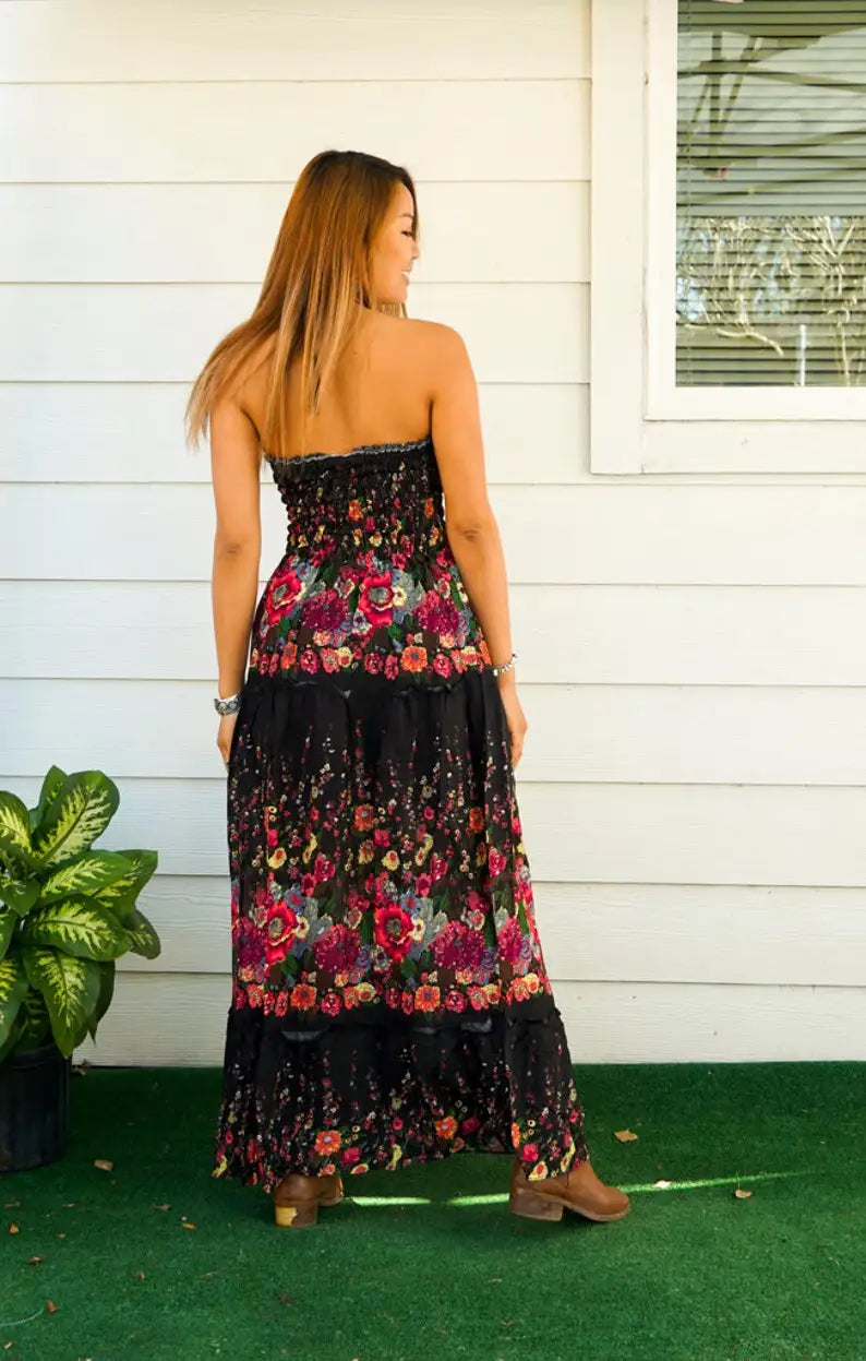 Fire Glow | Tie-dye maxi dress