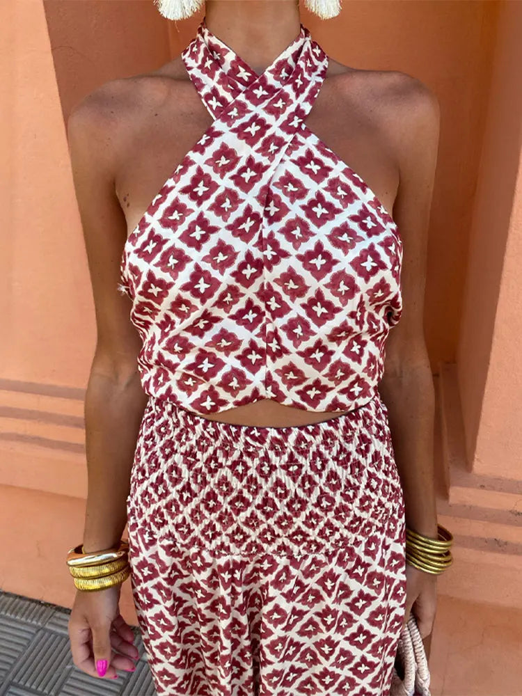 Lacey | Halterneck maxi-jurk