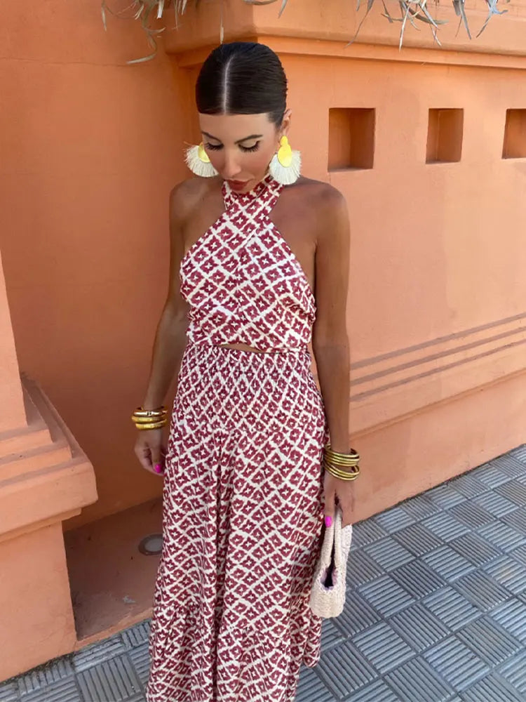Lacey | Halterneck maxi-jurk