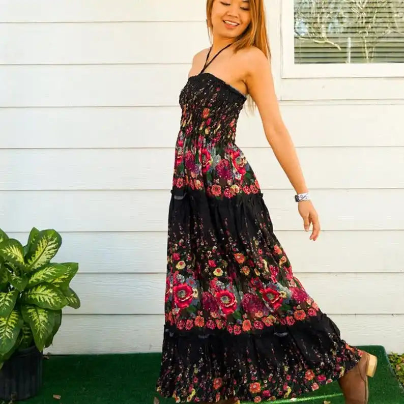 Fire Glow | Tie-dye maxi dress