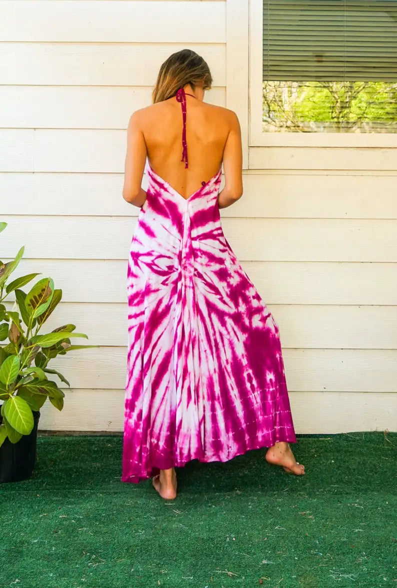 Purple Breeze | Tie-dye maxi dress