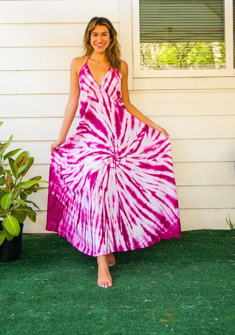 Purple Breeze | Tie-dye maxi dress