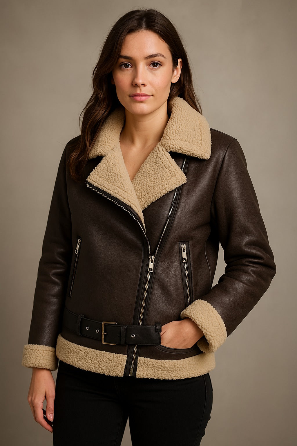Danna | Shearling-lined jacket
