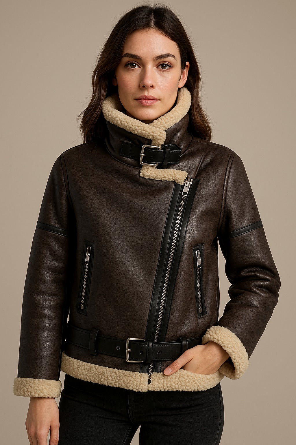 Danna | Shearling-lined jacket