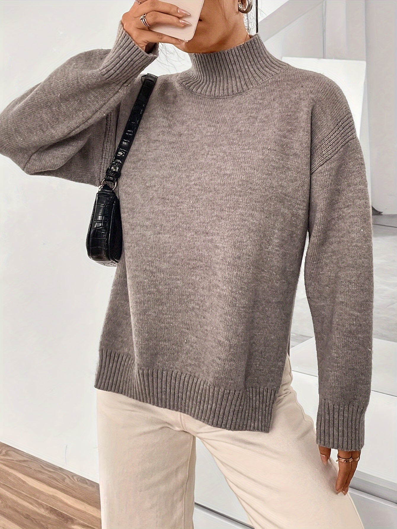 Winter sweater met hoge hals