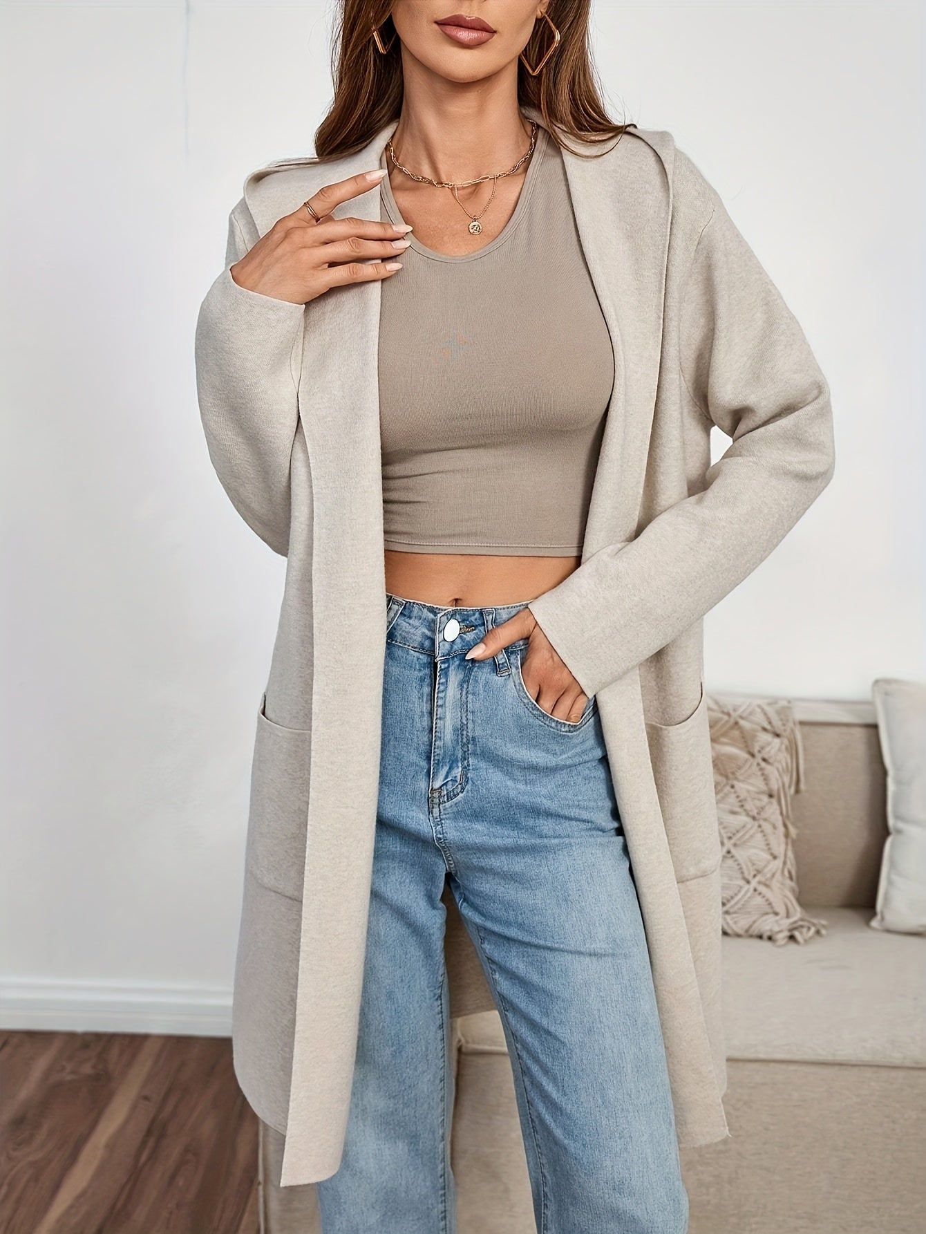 Daena | Soft viscose blend wrap coat