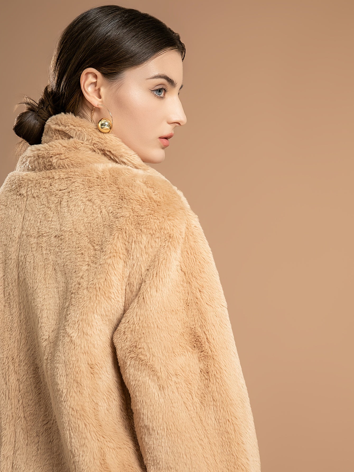 Sare | Teddy coat with shawl collar