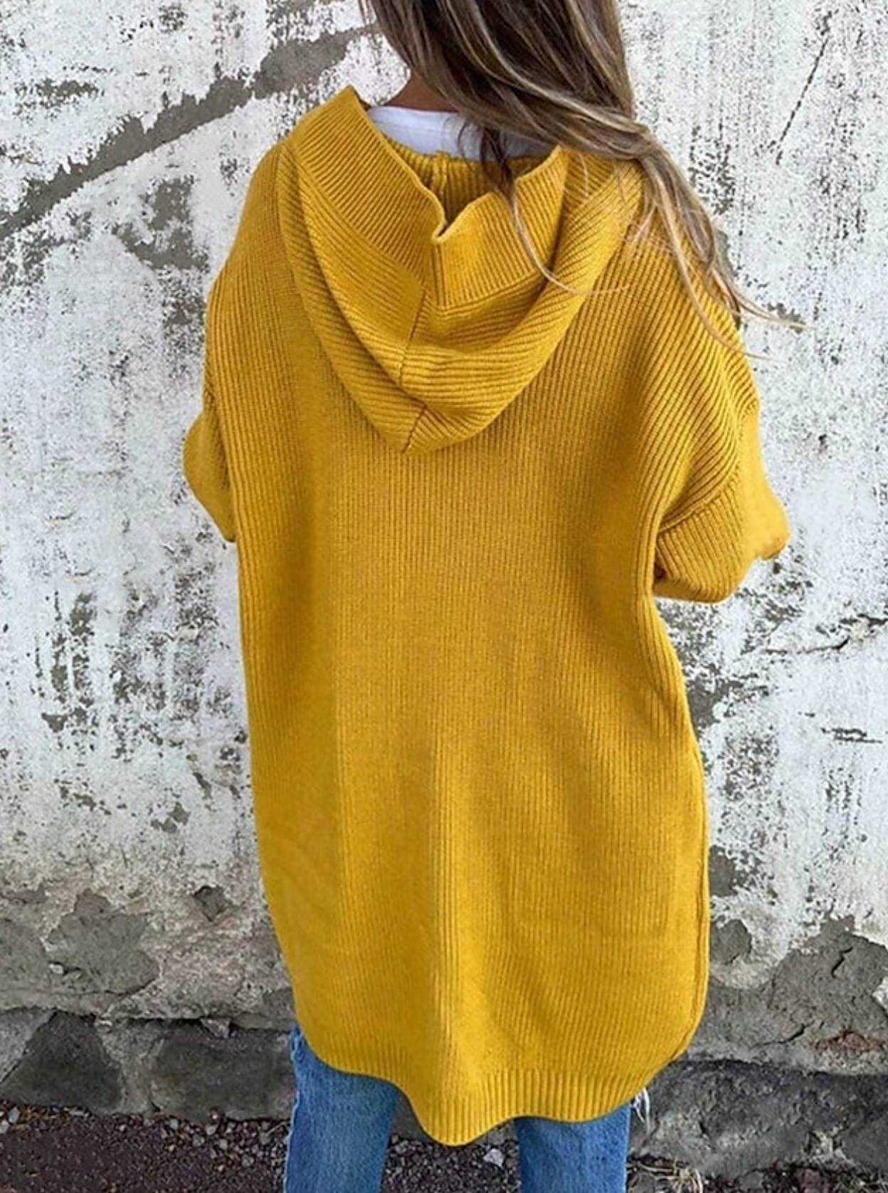 Charly | Ribbed hooded cardigan