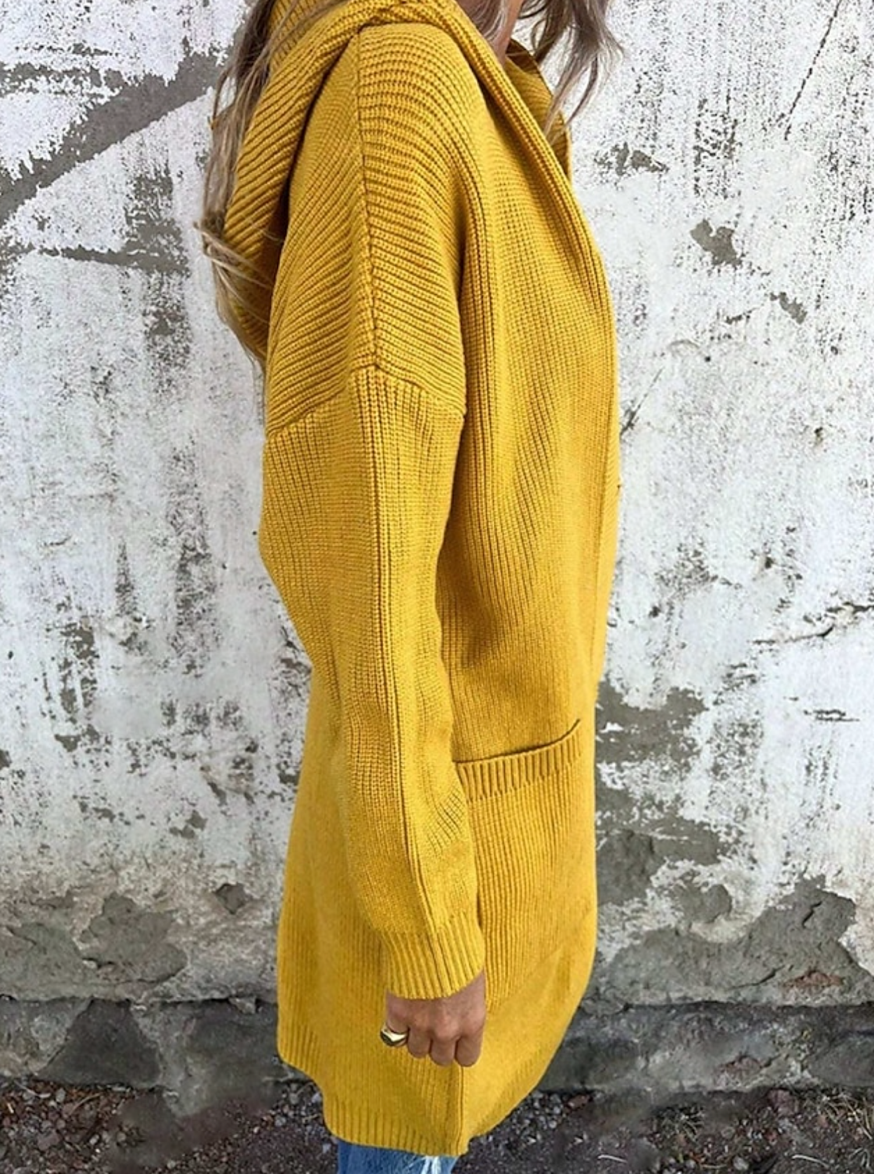 Charly | Ribbed hooded cardigan