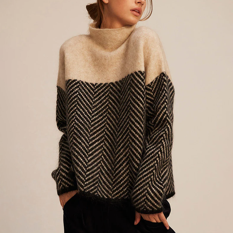 Jonell | knitted jumper with herringbone pattern
