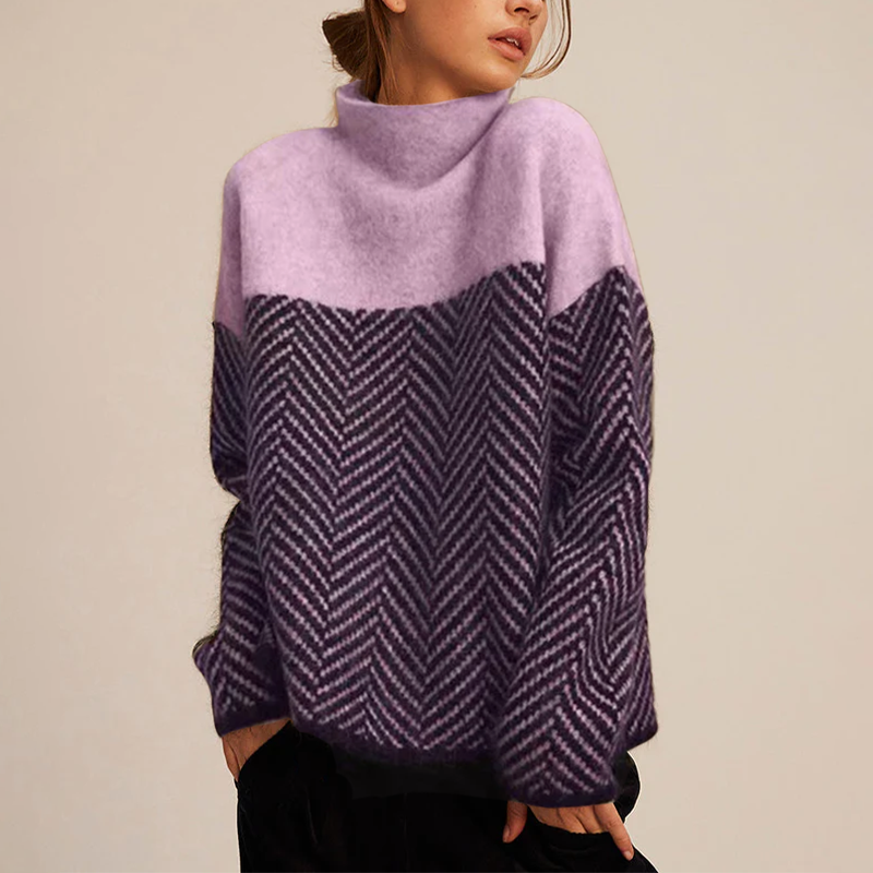 Jonell | knitted jumper with herringbone pattern