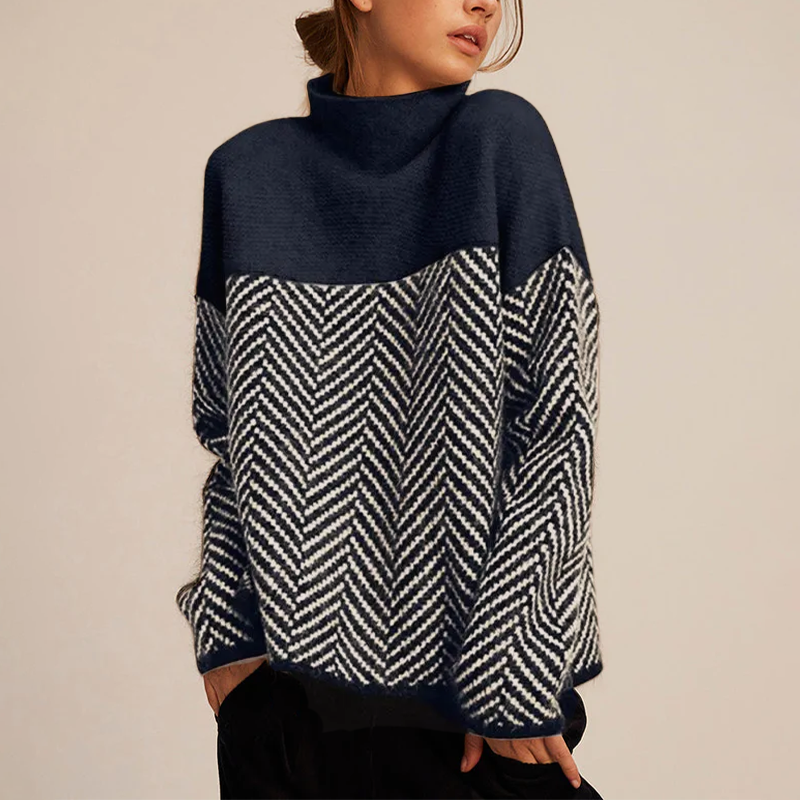 Jonell | knitted jumper with herringbone pattern