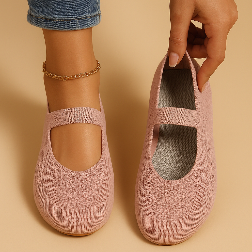 Lightweight knit slip-ons