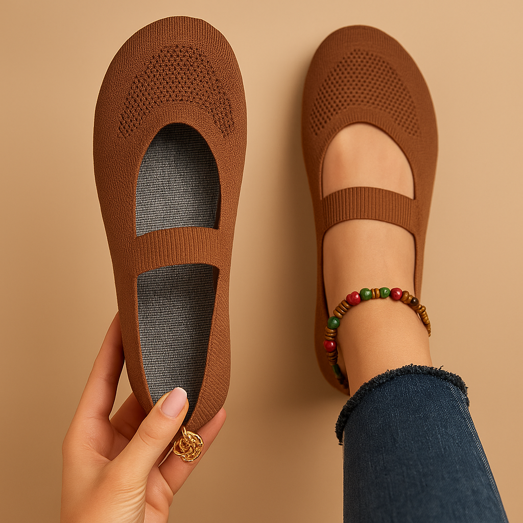 Lightweight knit slip-ons