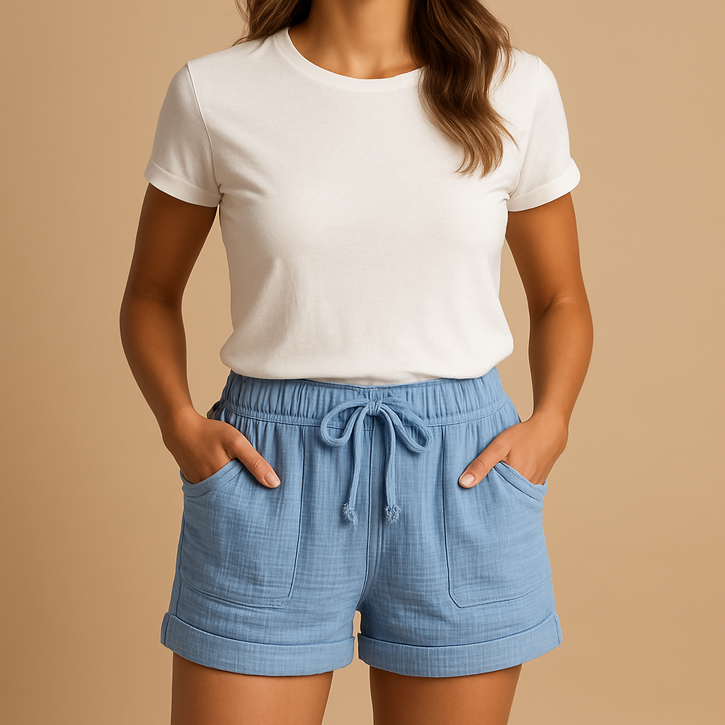 Summer shorts with elasticated waist