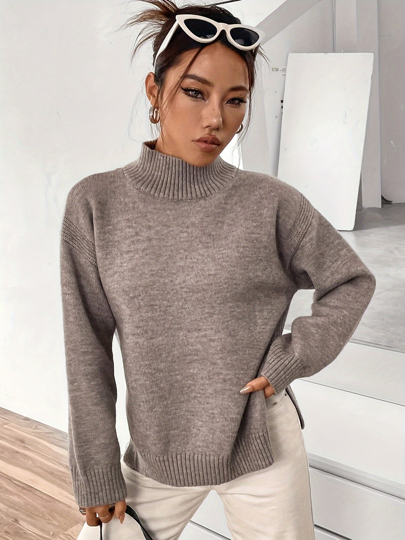 Winter sweater met hoge hals