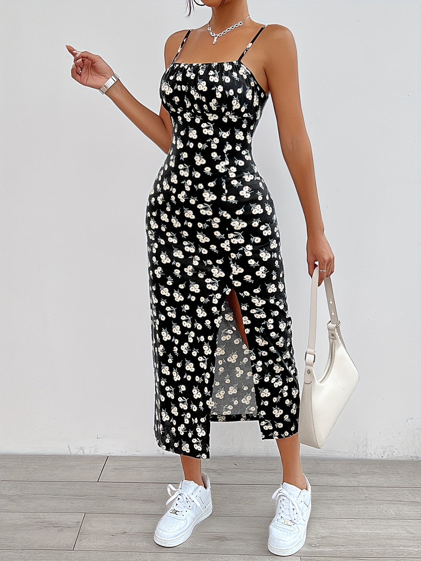 Lincy | Cami-jurk met bloemenprint