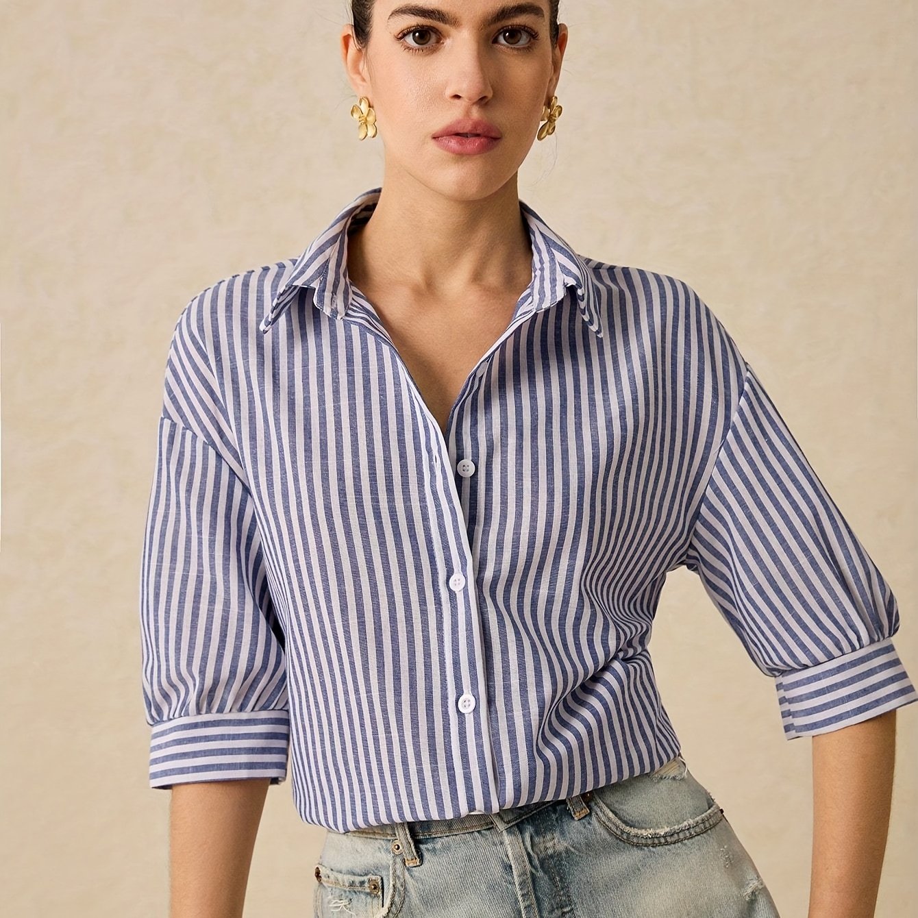 Violet | Blouse met lijnen