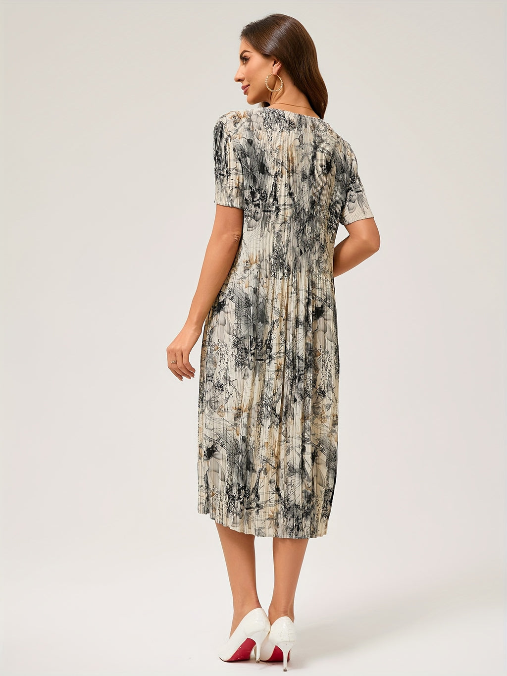 Rosy | Midi dress with print