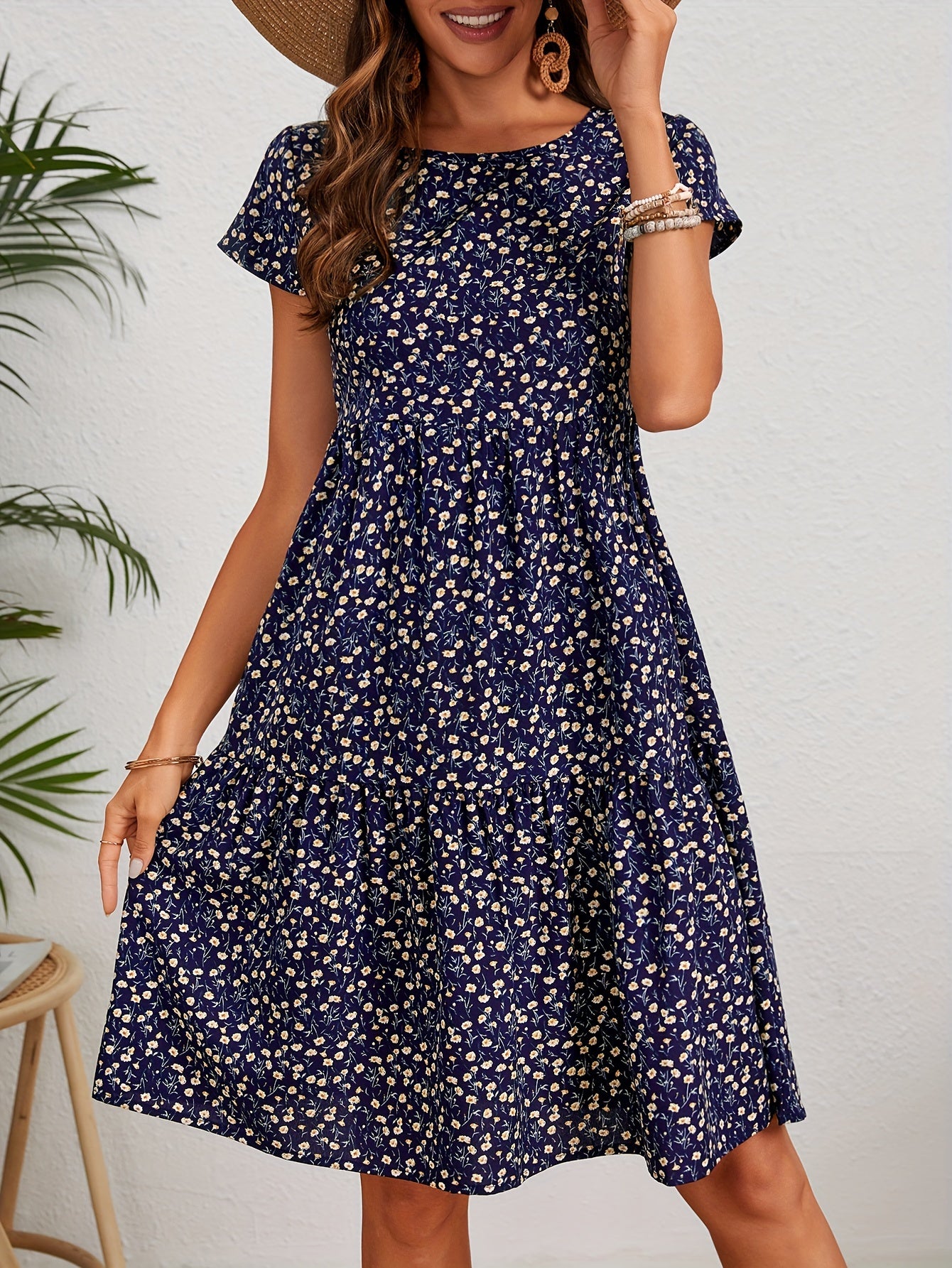 Cyenna | Jurk met bloemenprint