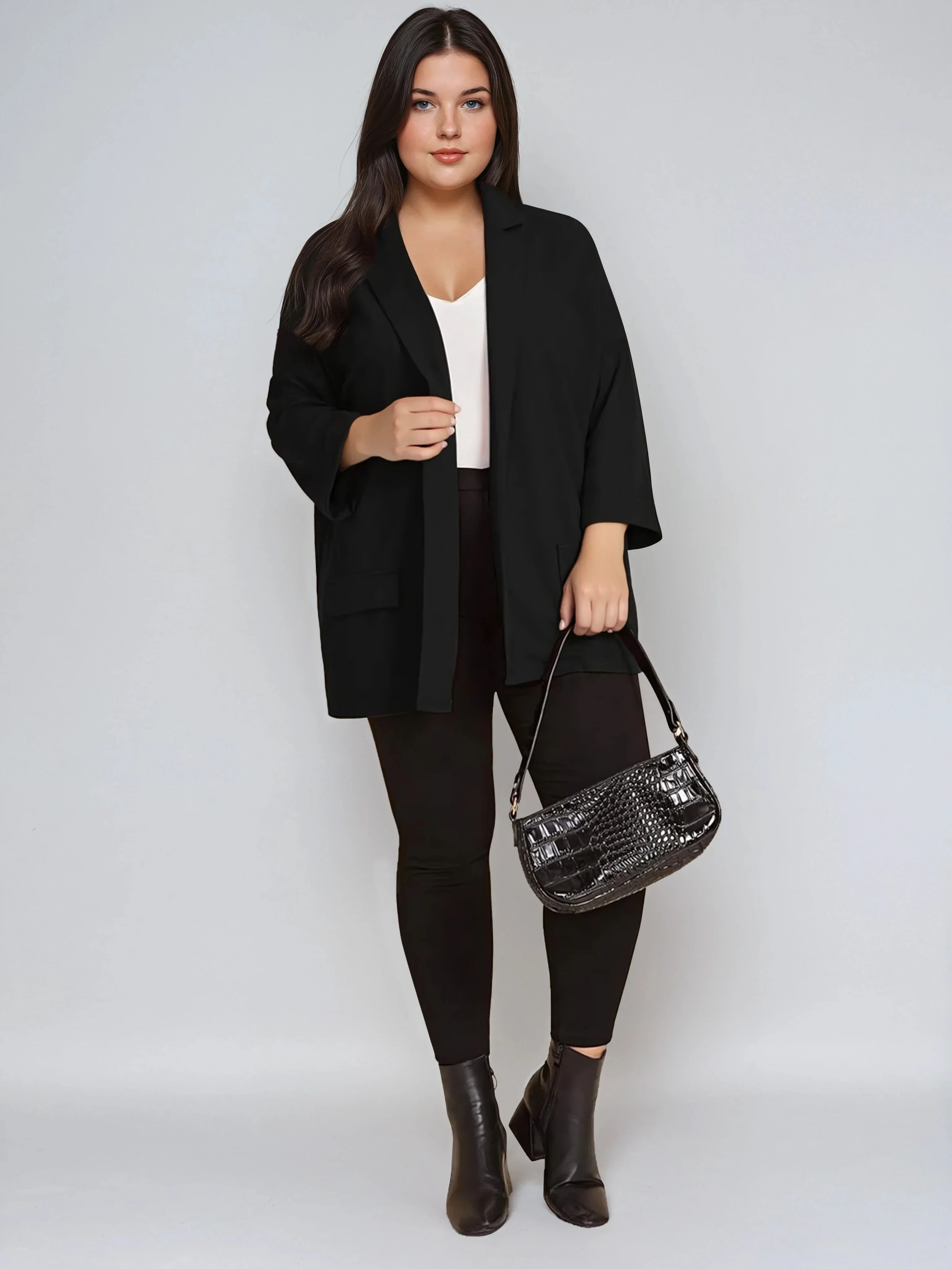 Seval | +Size blazer with cuffed sleeves