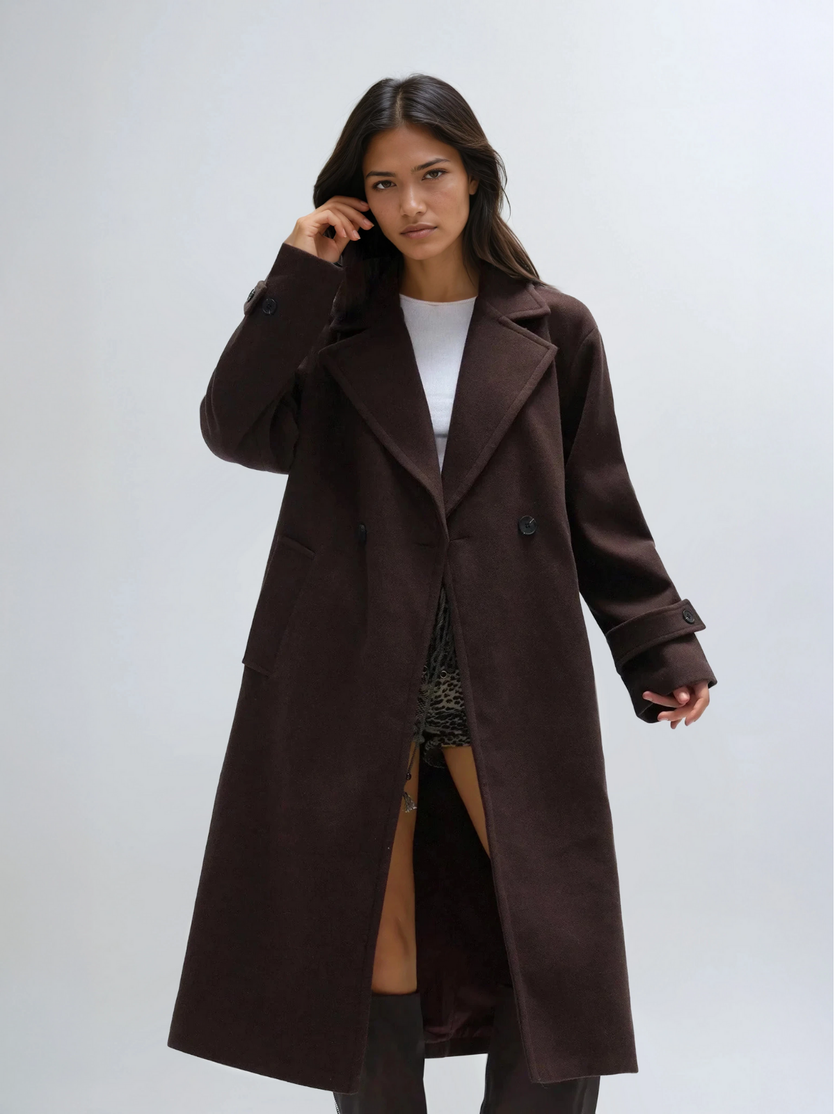 Syfra | Oversized wool blend coat