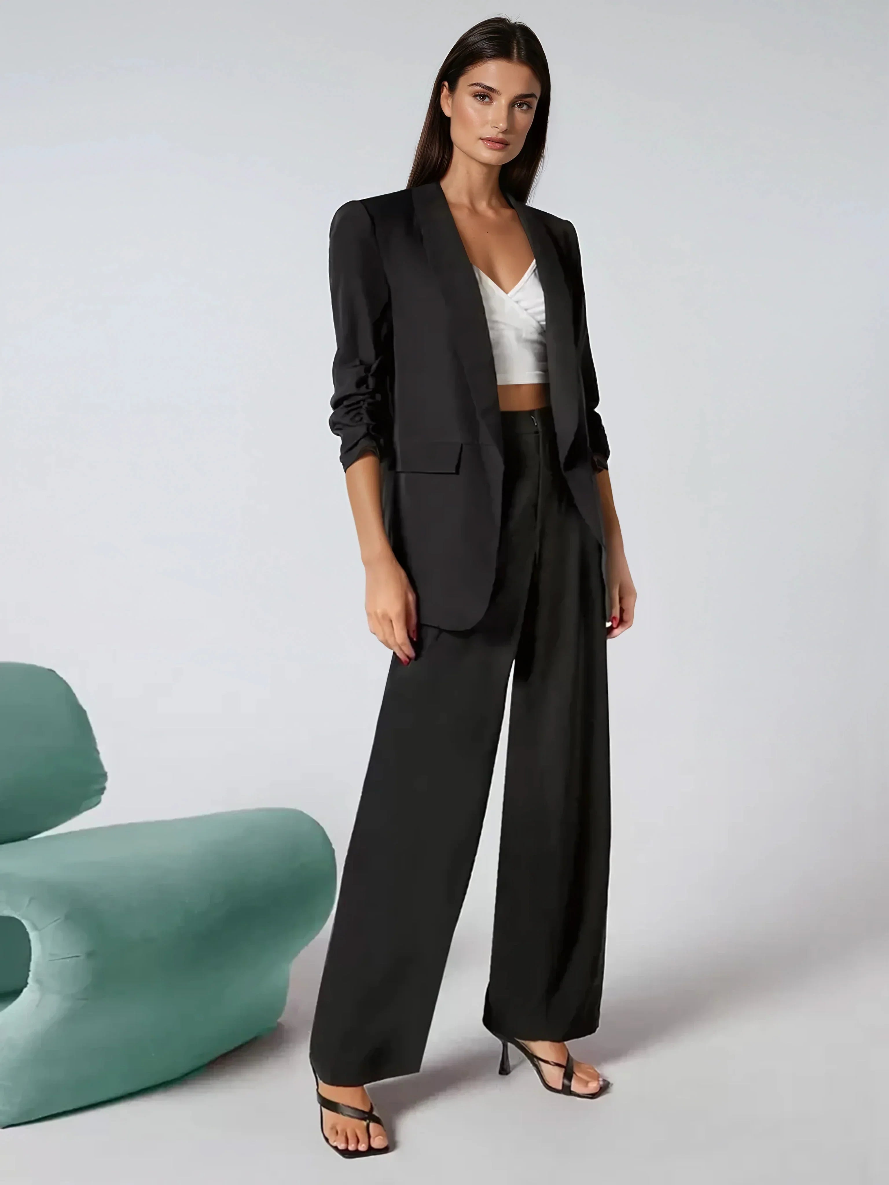 Shaira | Blazer with ruffle sleeves