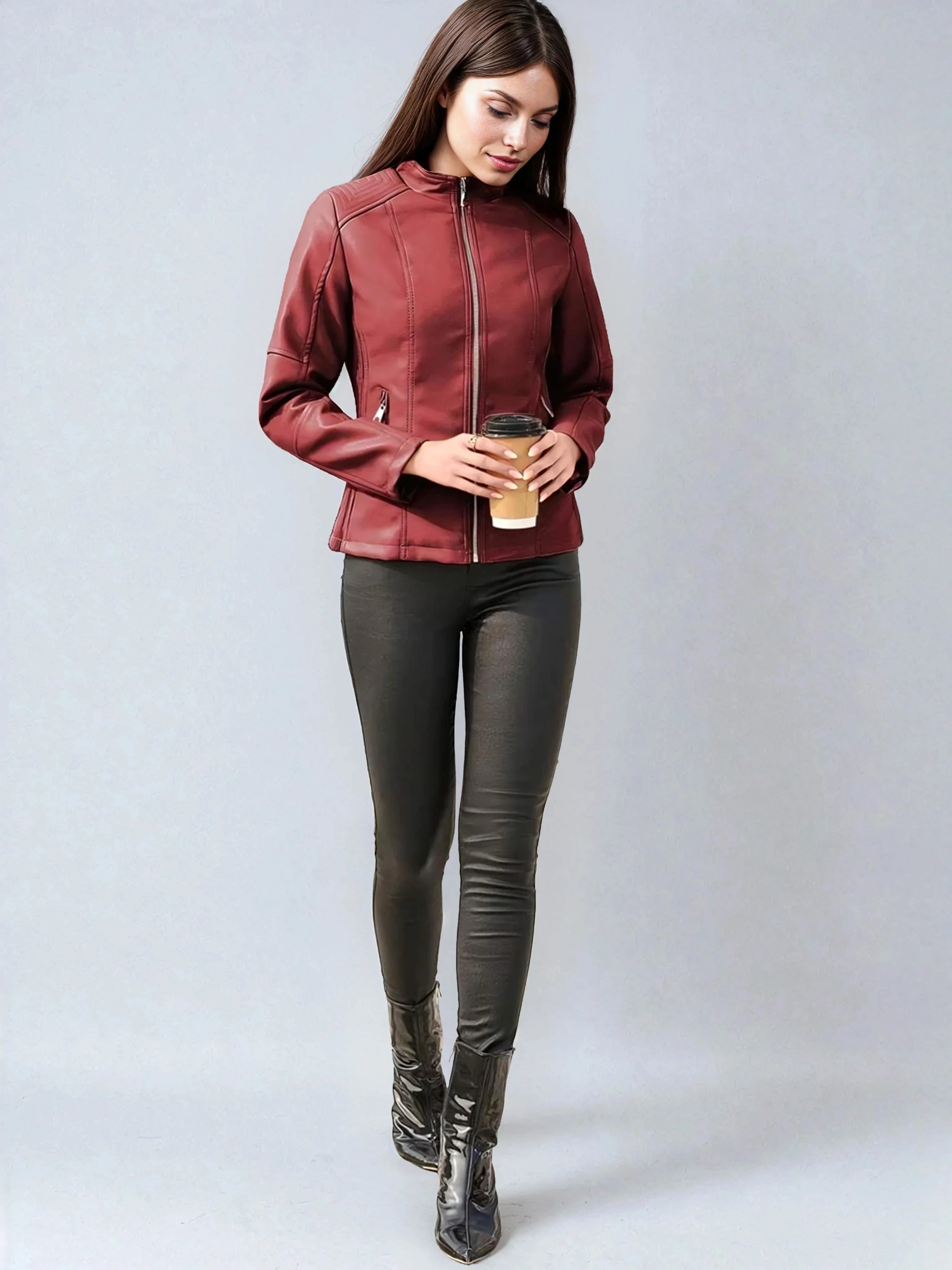 Saray | Biker Jjcket with asymmetric zip