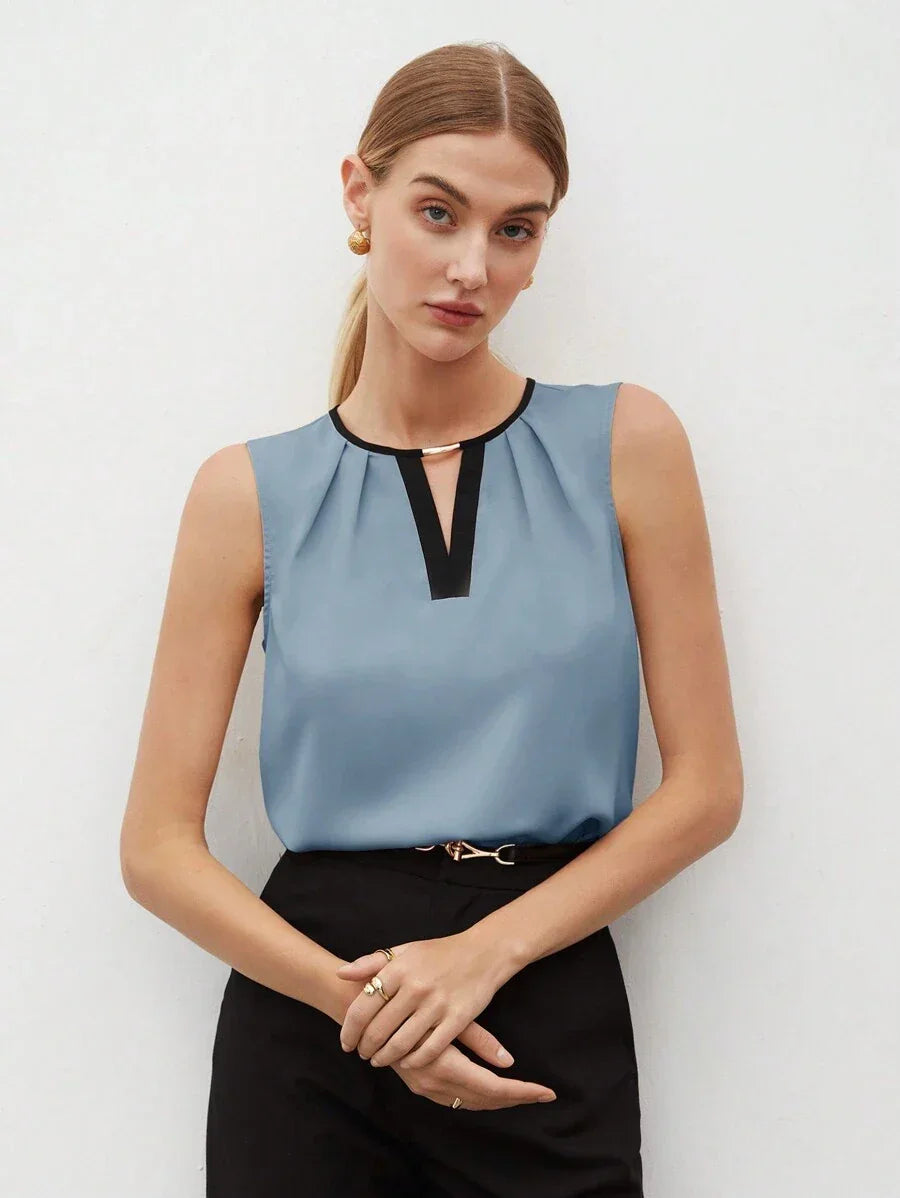 Tyra | Sleeveless burgundy top