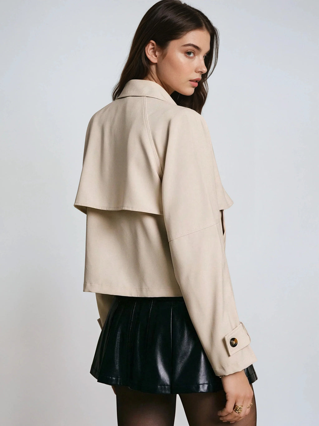 Suena | Khaki double-breasted jacket