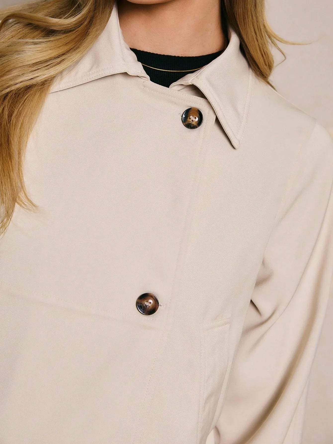 Suena | Khaki double-breasted jacket