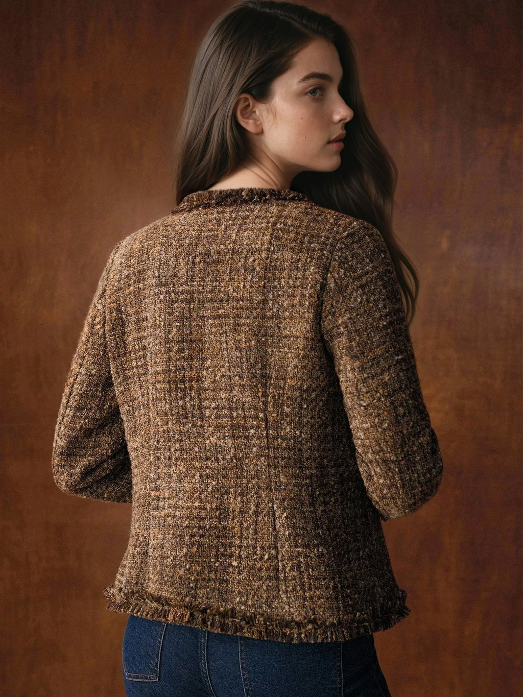 Salisa | Lined tweed knit cardigan
