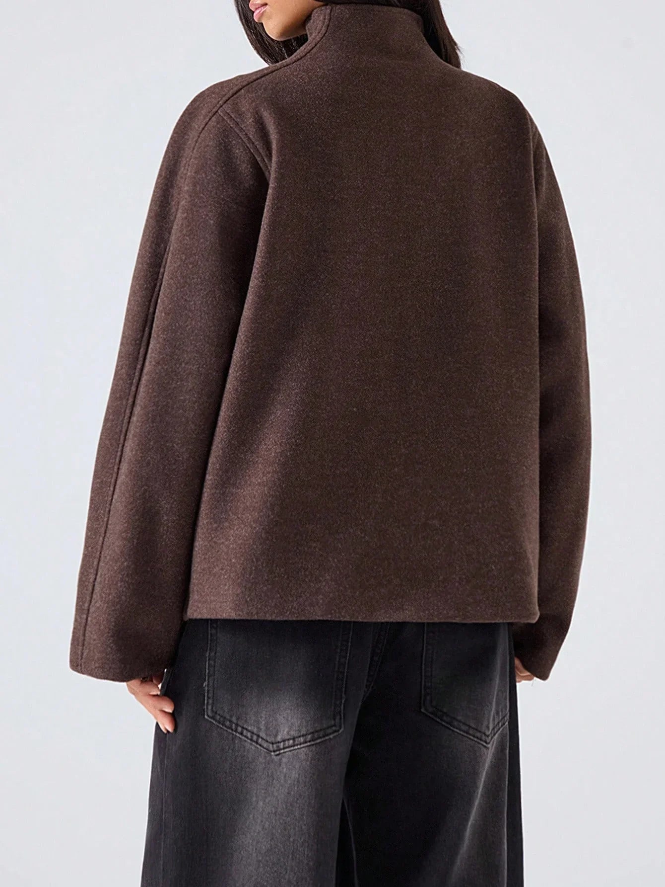 Stella | Woollen coat with double button fastening